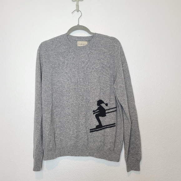JUMPER1234 Cashmere Ski Sweater Riverstone Black NWT Size 4 - Picture 5 of 11